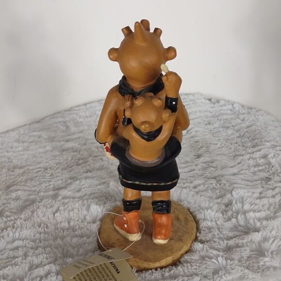 Limited Edition Mudhead Clown "Kachina" Medicine Man By Artist Leone Kuhne - Picture 3 of 10